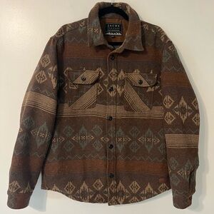 Jachs New York Wool Blend Shacket Shirt Jacket Southwest Men's Large